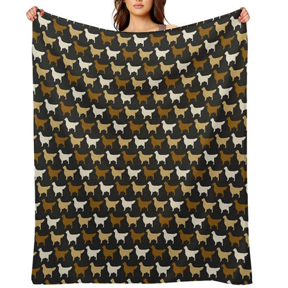 Golden Retriever Dog Breed Silhouette Throw Blanket