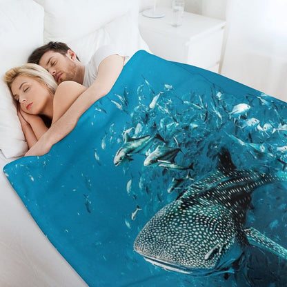 Whale Shark Award Winning Photo Throw Blanket