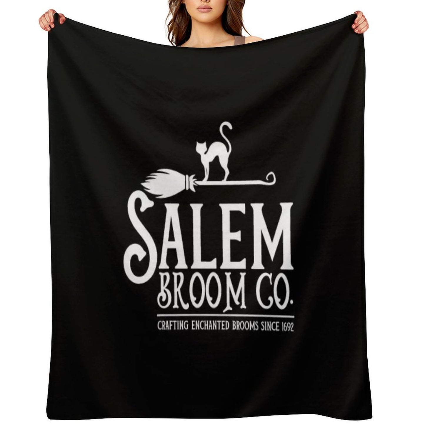 Salem Broom Company - Witch Halloween Lazy Costume Women Throw Blanket