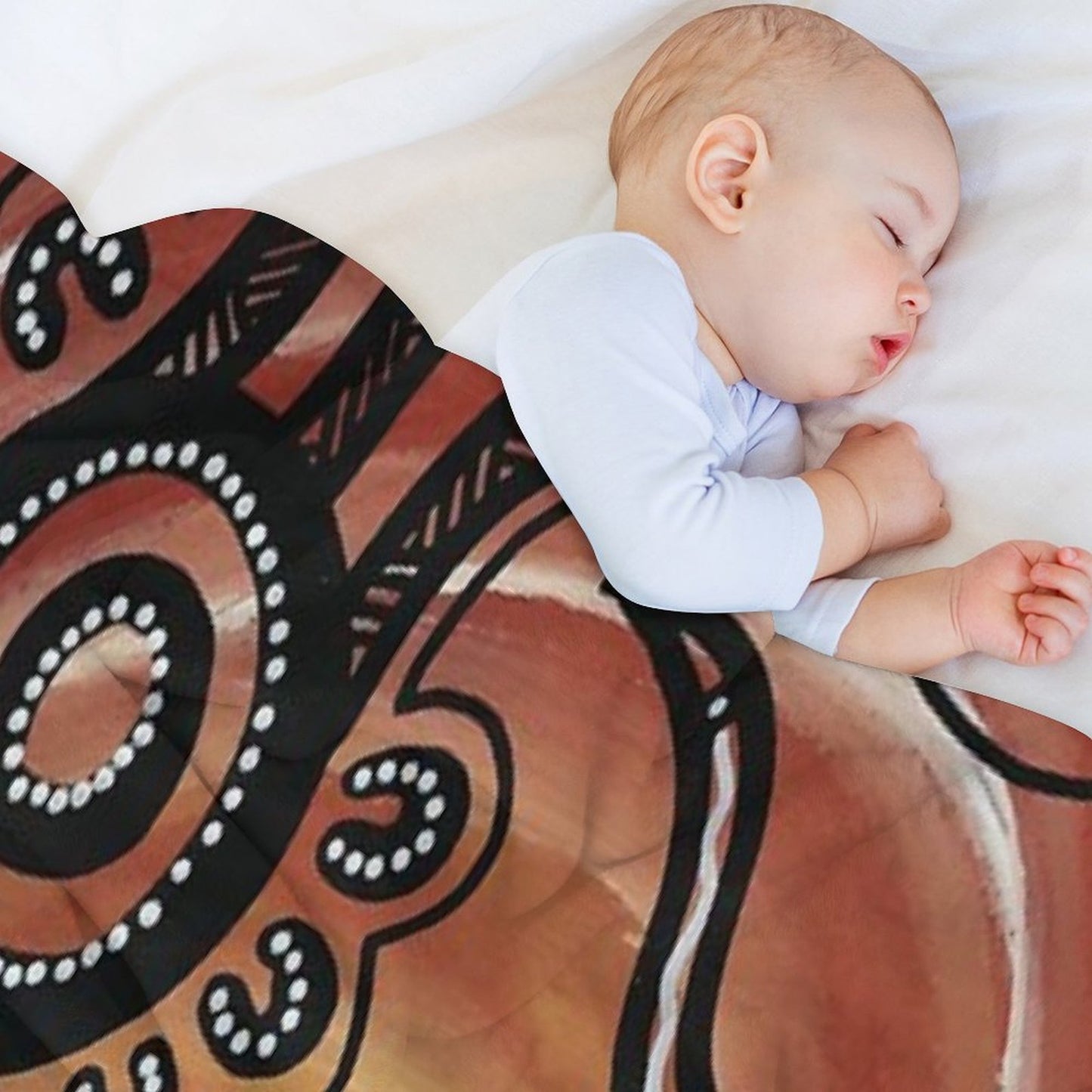 Authentic Aboriginal Art - Lizard Throw Blanket