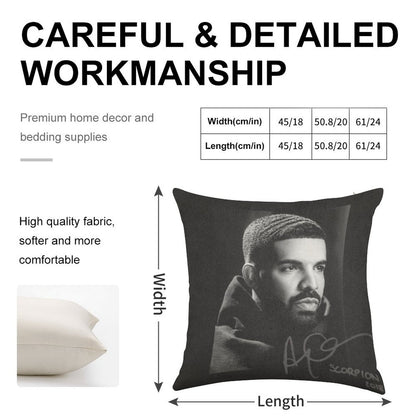 Drake Linen Throw Pillow Cover
