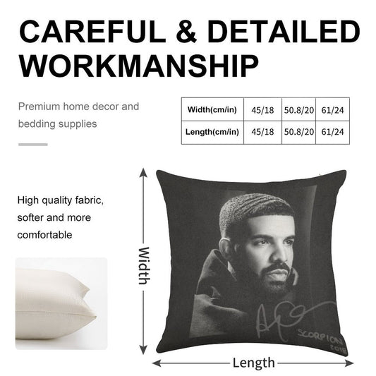 Drake Linen Throw Pillow Cover