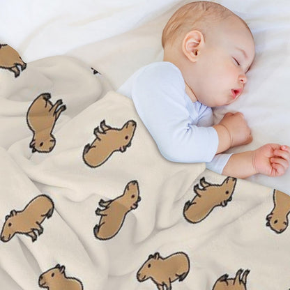Capybara Throw Blanket