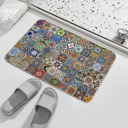 Mexican Tiles Bath Mat
