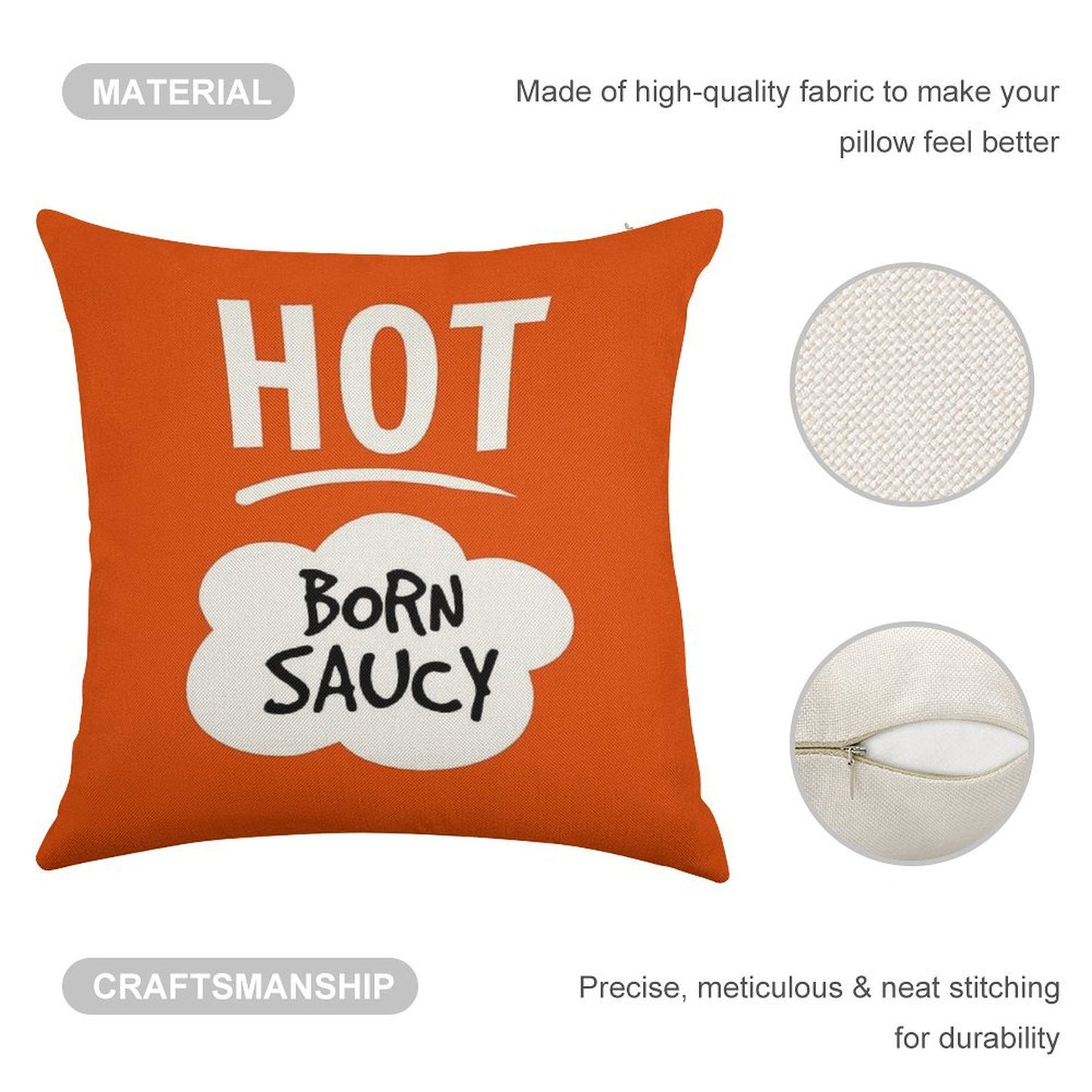 Taco Bell Hot Sauce Linen Throw Pillow Cover