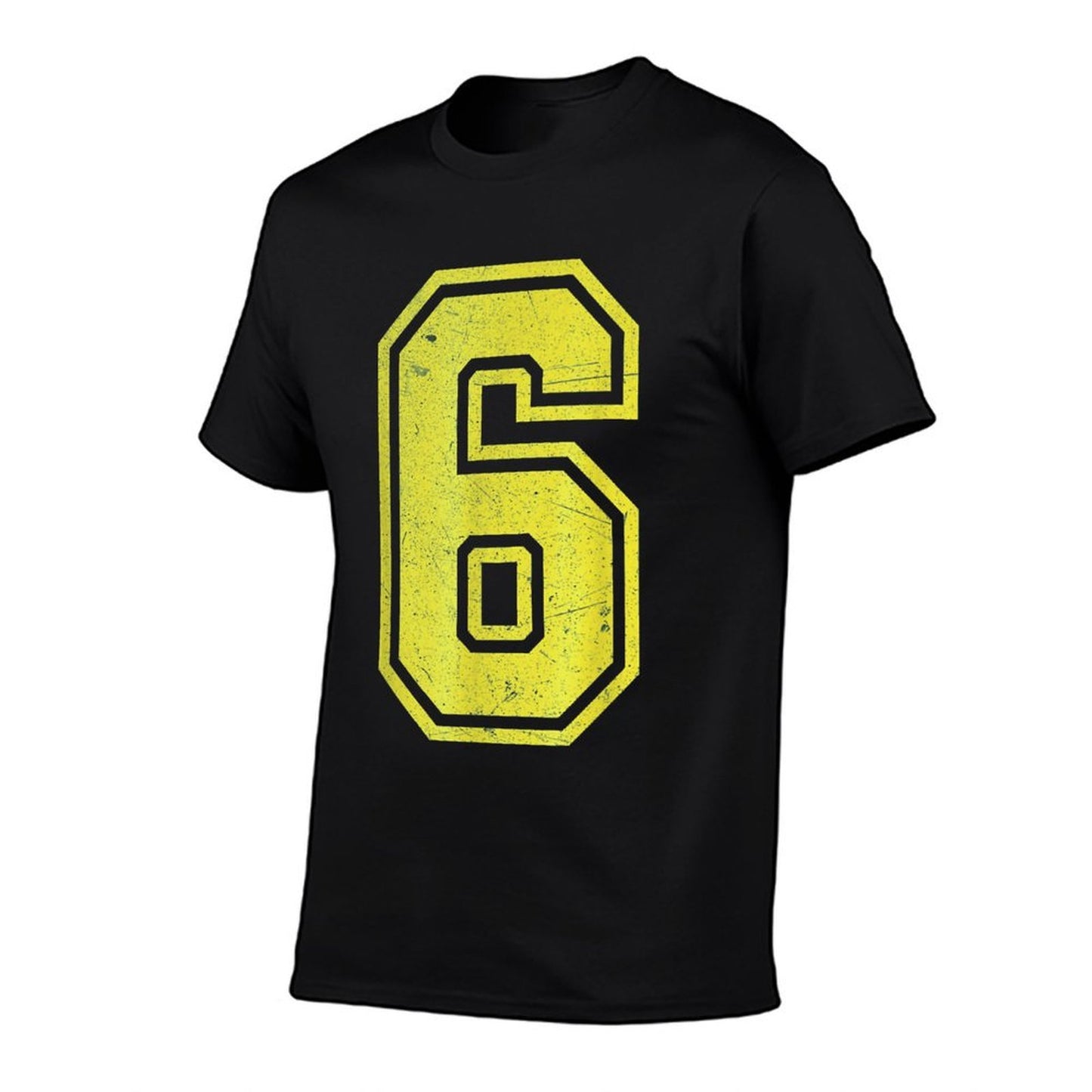 Number 6 Funny Meme 67 Graphic  Oversized Silhouette T-Shirt