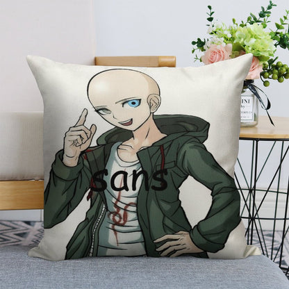 Komaeda Sans Linen Throw Pillow Cover