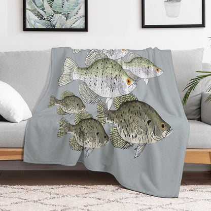 Crappie School Throw Blanket