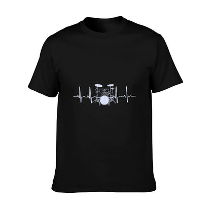 Drum Heartbeat Lifeline Music Lover Gift Drummer T-Shirt