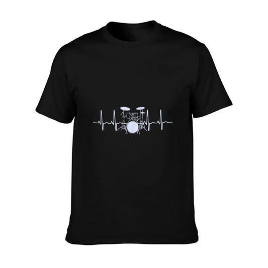Drum Heartbeat Lifeline Music Lover Gift Drummer T-Shirt