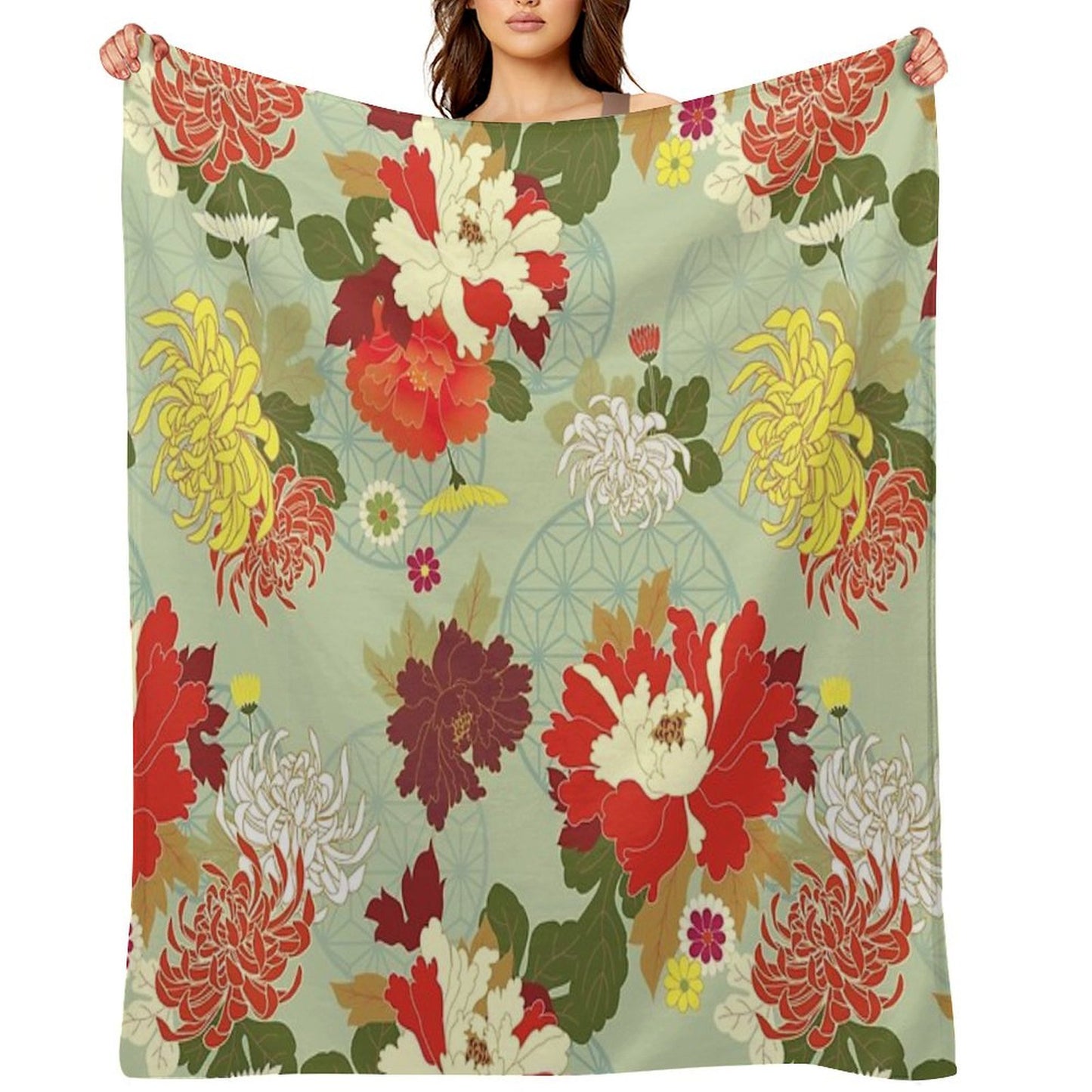 Peony 2 Throw Blanket