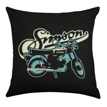 S51 Moped Drivers And GDR Fans. Linen Throw Pillow Cover