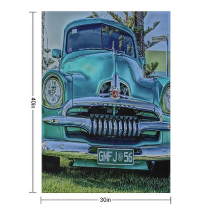 Modified FJ Holden at Wigley Reserve Throw Blanket