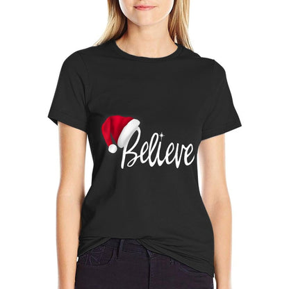 Christmas - Believe in Santa Claus  Heathered Texture T-Shirt