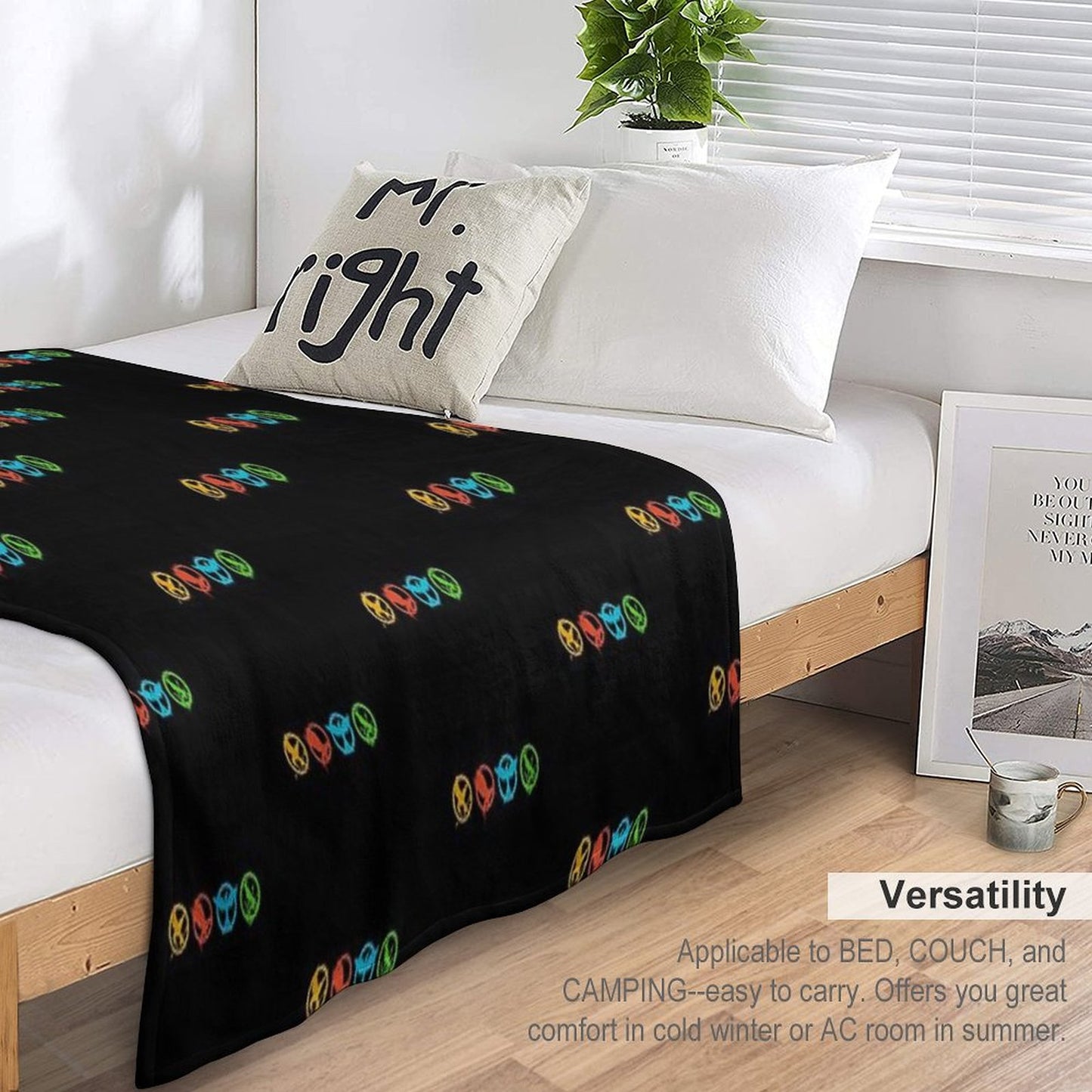 The Hunger Games Mockingjay Logos Throw Blanket