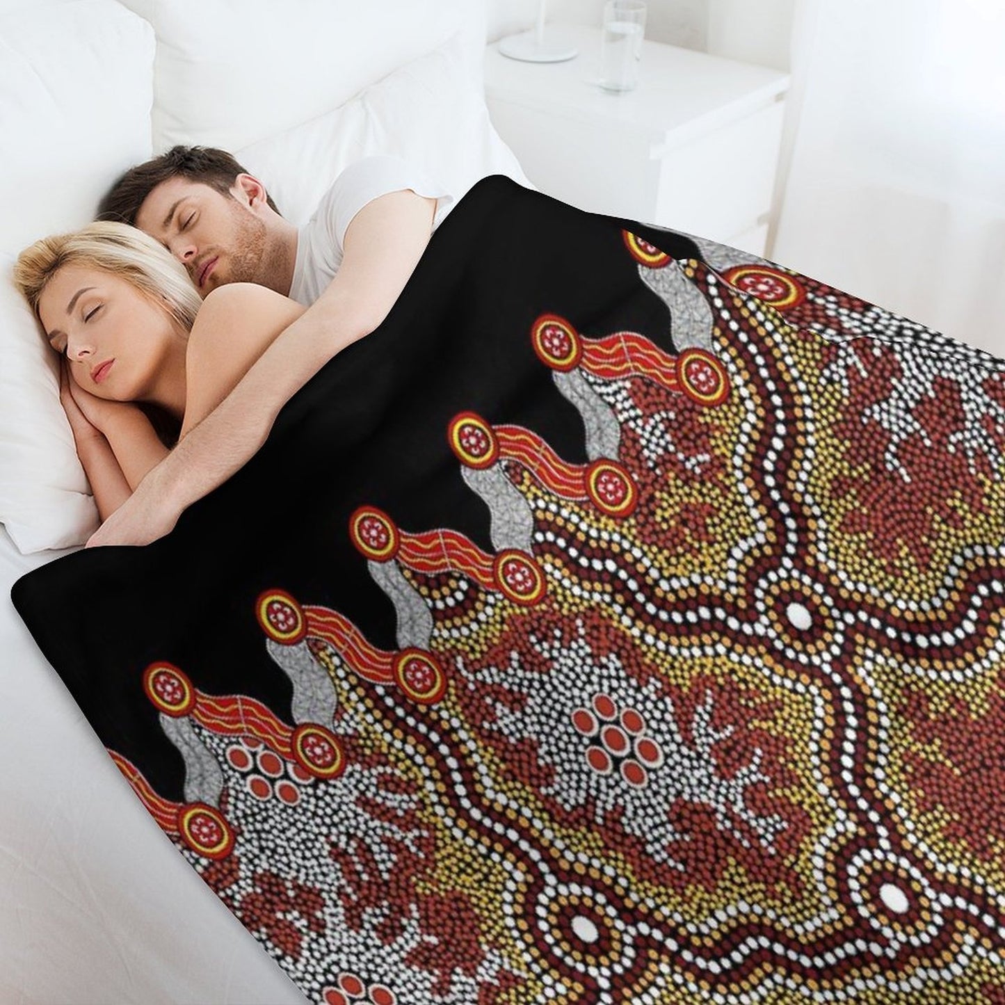 Aboriginal Art Authentic – Travels Throw Blanket