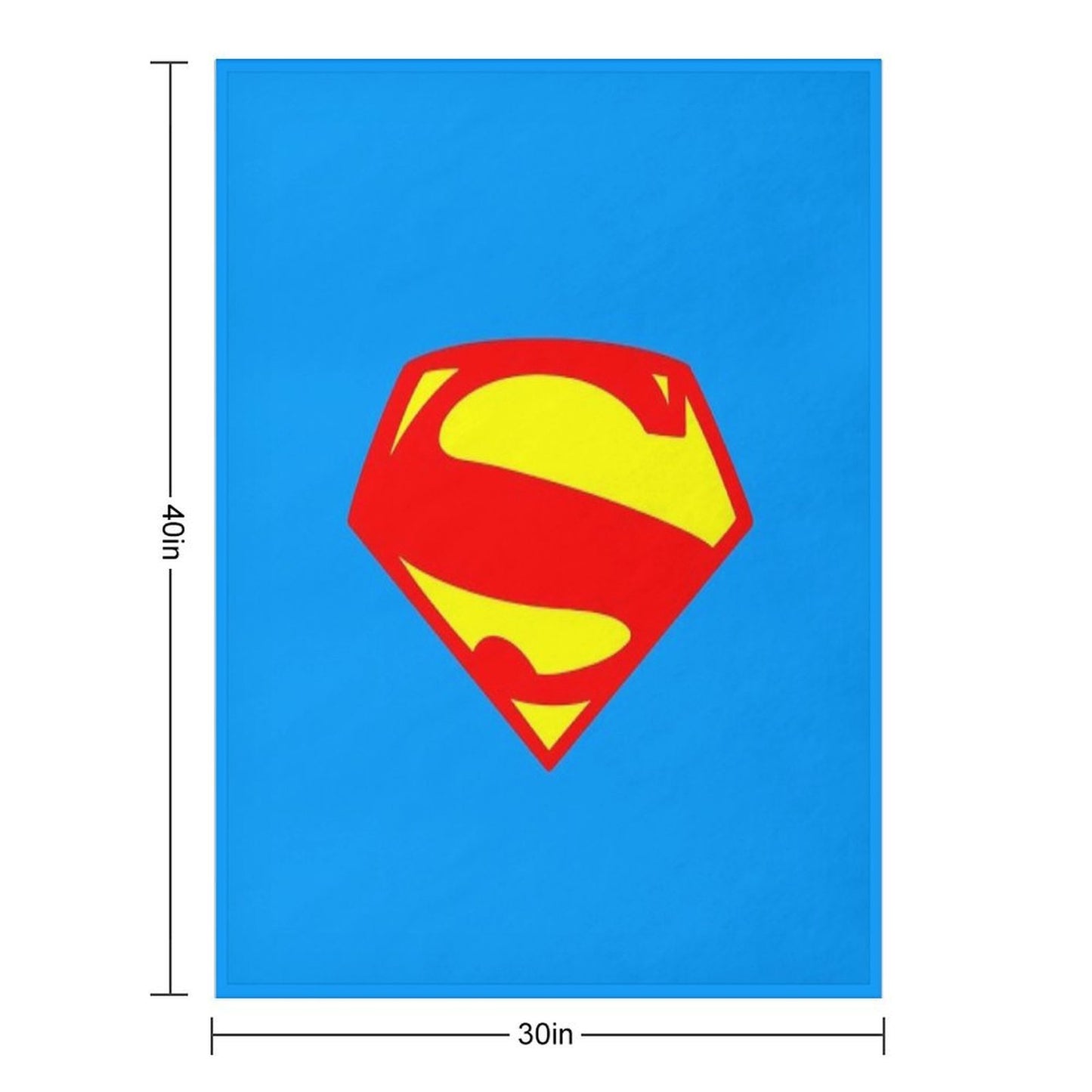 Superhero Large Comic Book Logo Shield Throw Blanket