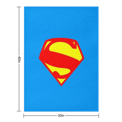 Superhero Large Comic Book Logo Shield Throw Blanket