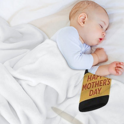 Simple Mom Cheers Symbol, Modern Mother's Day Wishes Throw Blanket