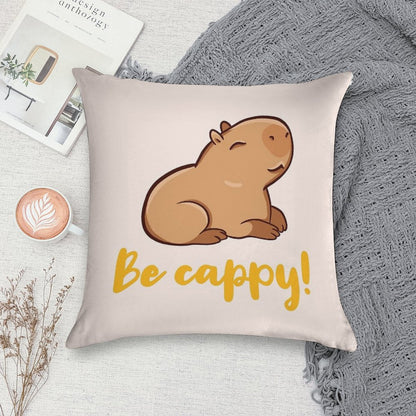 Cute Capybara, Be Cappy! Like A Capybara, Capy Soft Anti-Pilling Throw Pillow