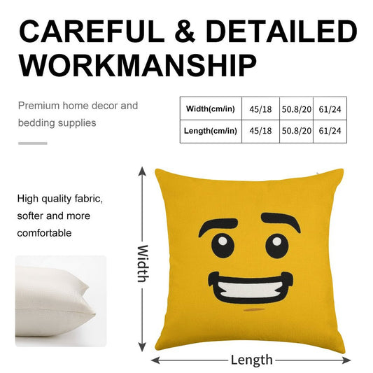 Brick Face - Guy Linen Throw Pillow Cover