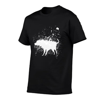 Banksy Splash Dog  Oversized Silhouette T-Shirt