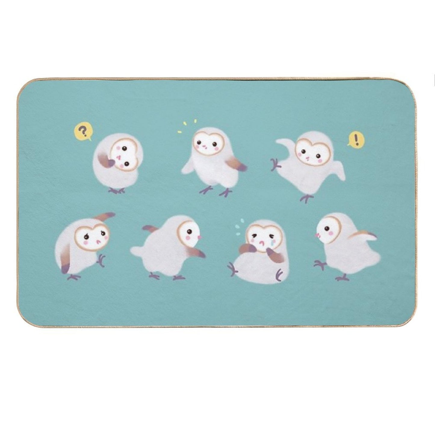 Baby Barn Owls Bath Mat