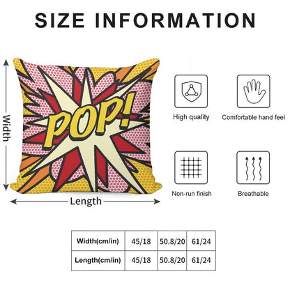 POP Comic Book Pop Art Cool Retro Trendy Soft Ultra-Soft Texture Throw Pillow