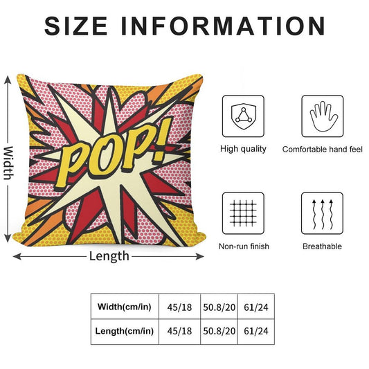 POP Comic Book Pop Art Cool Retro Trendy Soft Ultra-Soft Texture Throw Pillow