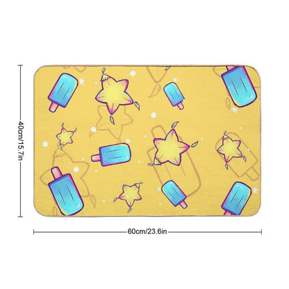 Kingdom Hearts Seasalt And Paopu Pattern Bath Mat