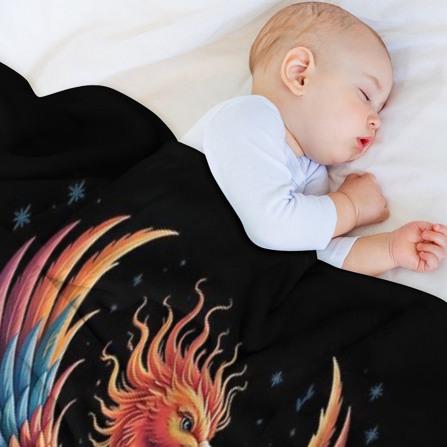 Fire Phoenix Bird Phoenix Reborn Firebird Phoenix Throw Blanket