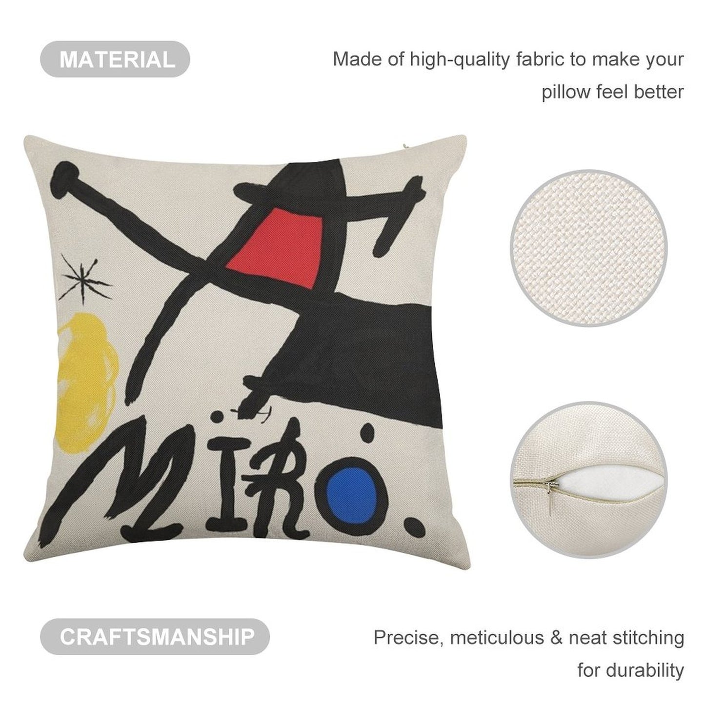 Miro 41 Linen Throw Pillow Cover