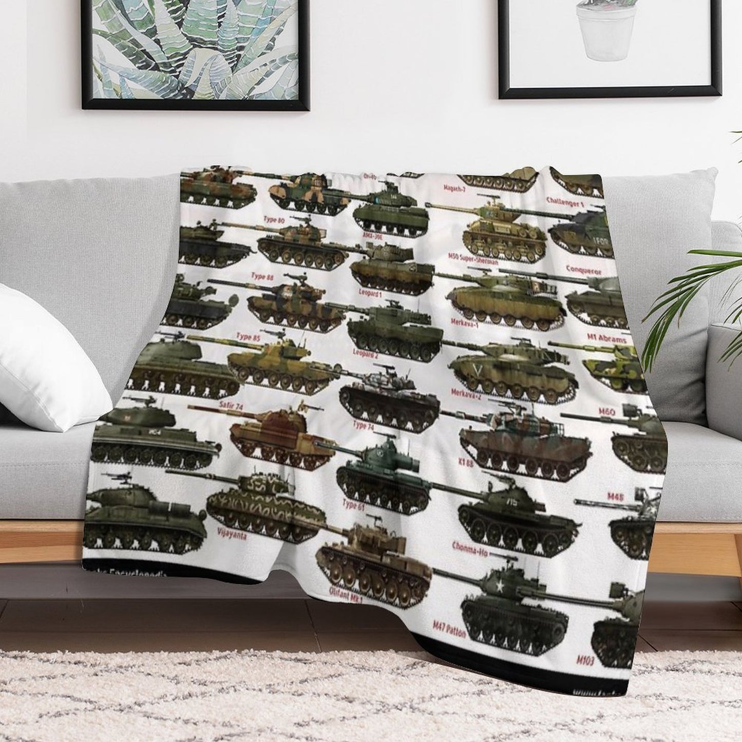 Cold War Main Battle Tanks Throw Blanket