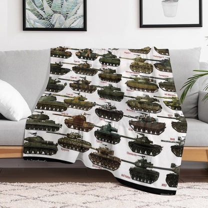 Cold War Main Battle Tanks Throw Blanket