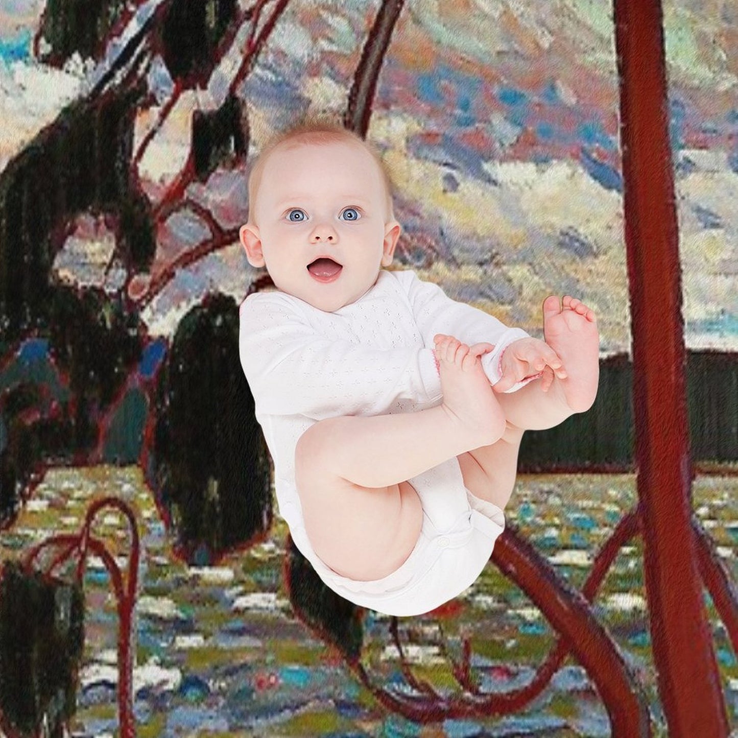 WEST WIND  Vintage 1919 Tom Thomson Algonquin Park Art Print Throw Blanket