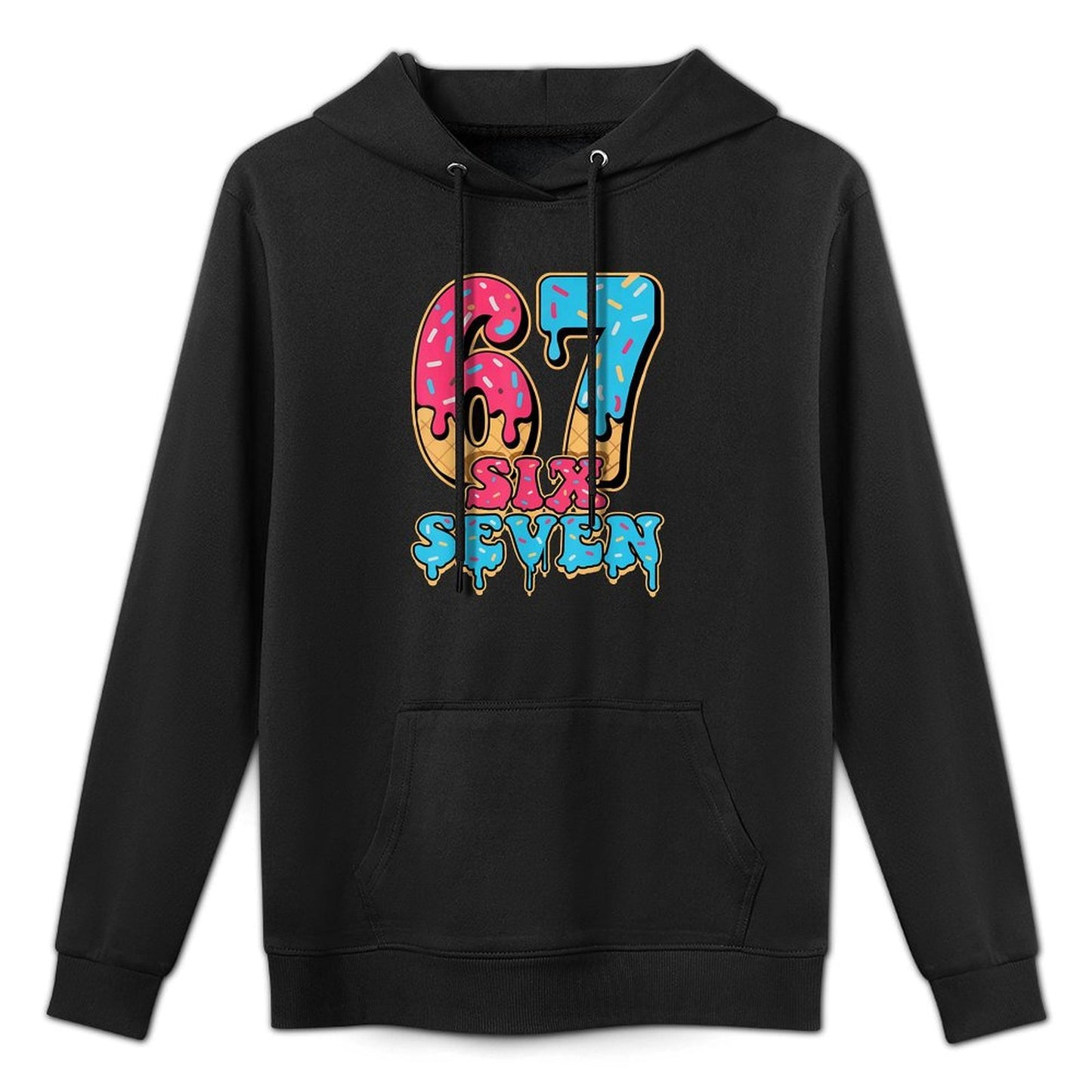 Baseball Drip Number 67 Player Or 67th Birthday Medium-Weight Fabric Hoodie