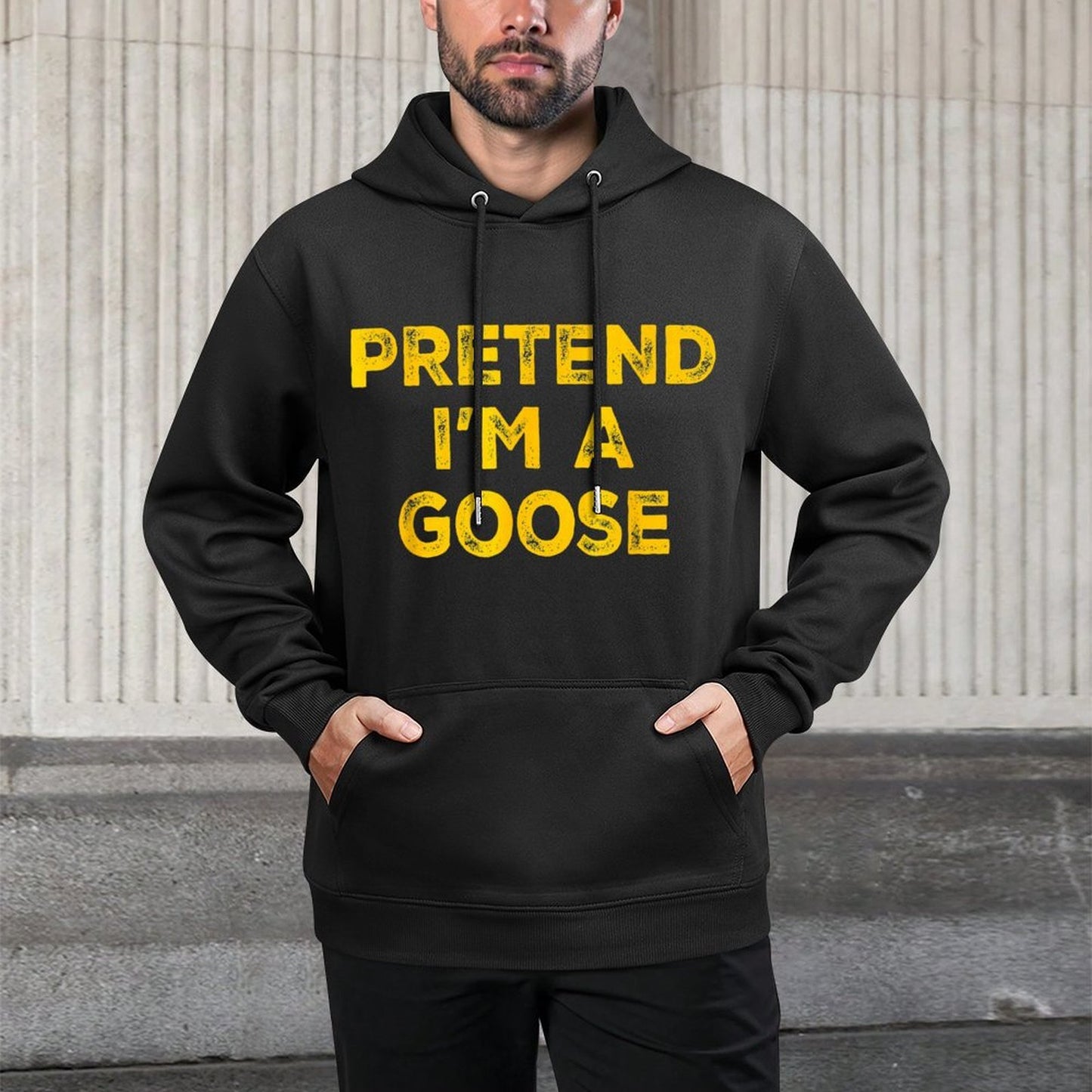 Pretend Im A Goose Lazy Halloween Costume Shrink-Resistant Hoodie