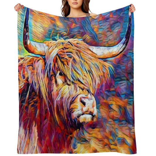 Highland Cow 6 Throw Blanket