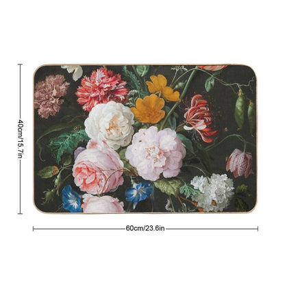 Dutch Golden Age Floral Painting Bath Mat