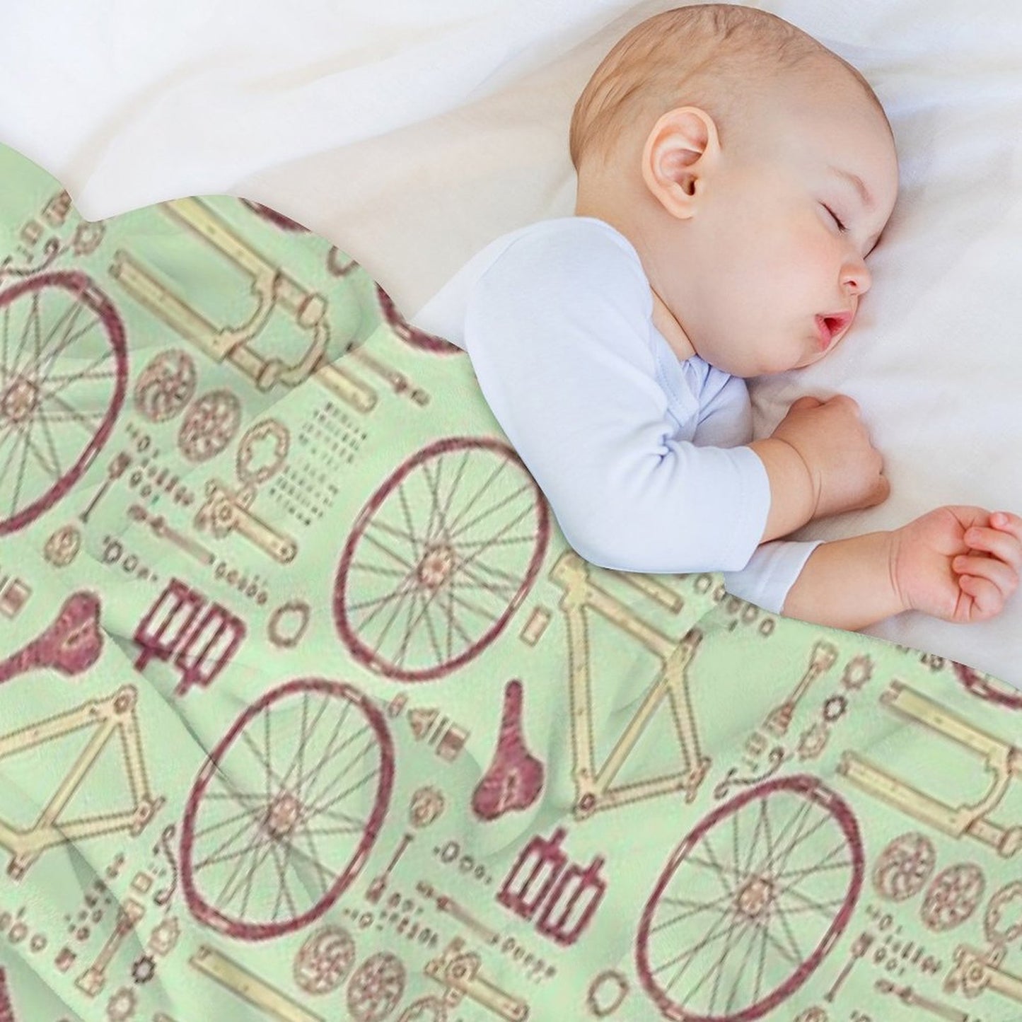 Bicycle Parts Throw Blanket