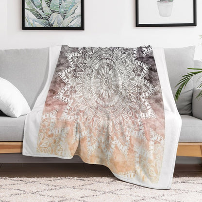 BOHEMIAN HYGGE MANDALA Throw Blanket