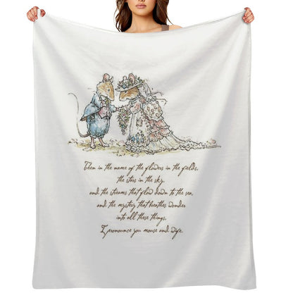 I Pronounce You Mouse And Wife Throw Blanket