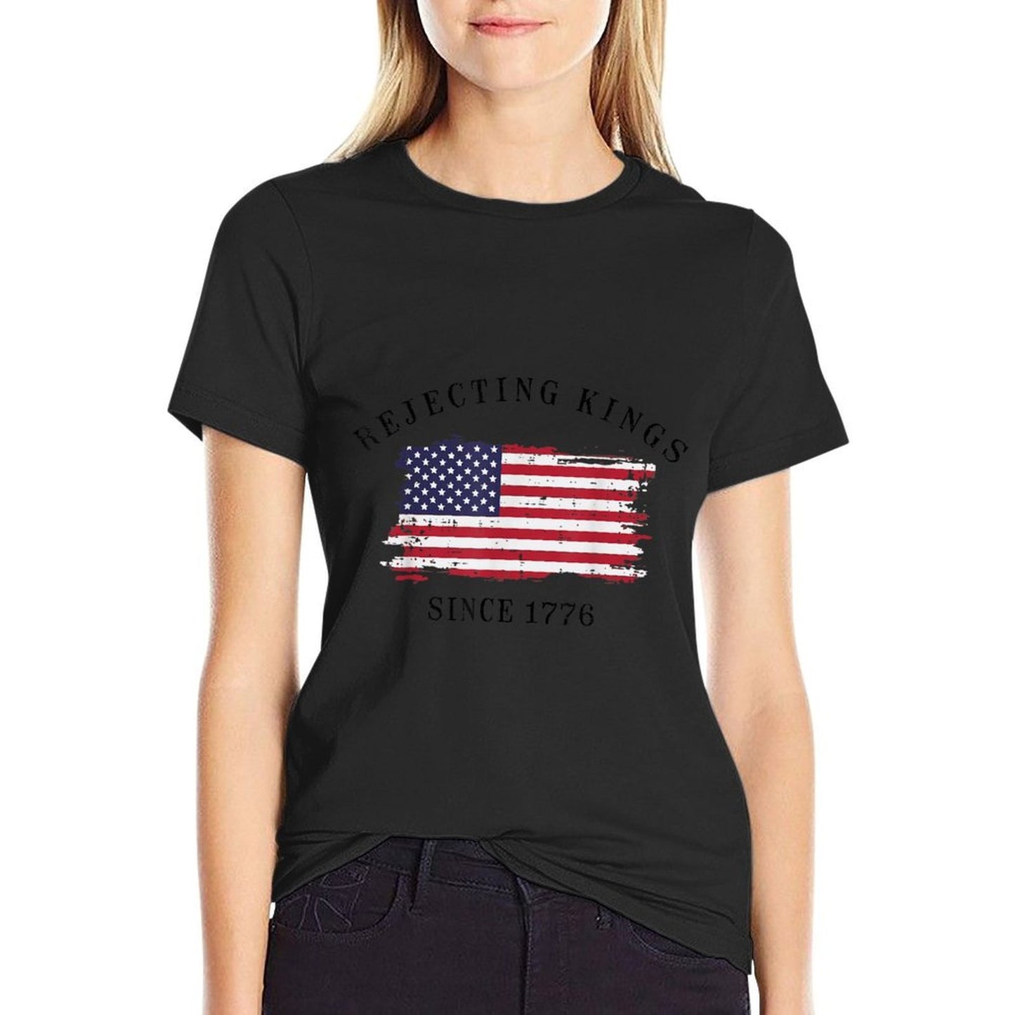 Resist Rejecting Kings Since 1776 Protest Men Women Kids  Polyester Blend T-Shirt