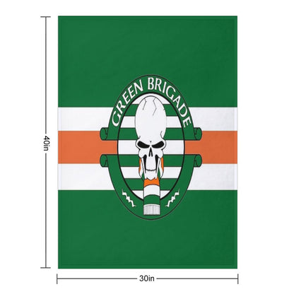 Green Brigade Throw Blanket