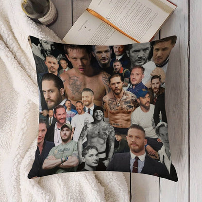 Tom Hardy Linen Throw Pillow Cover