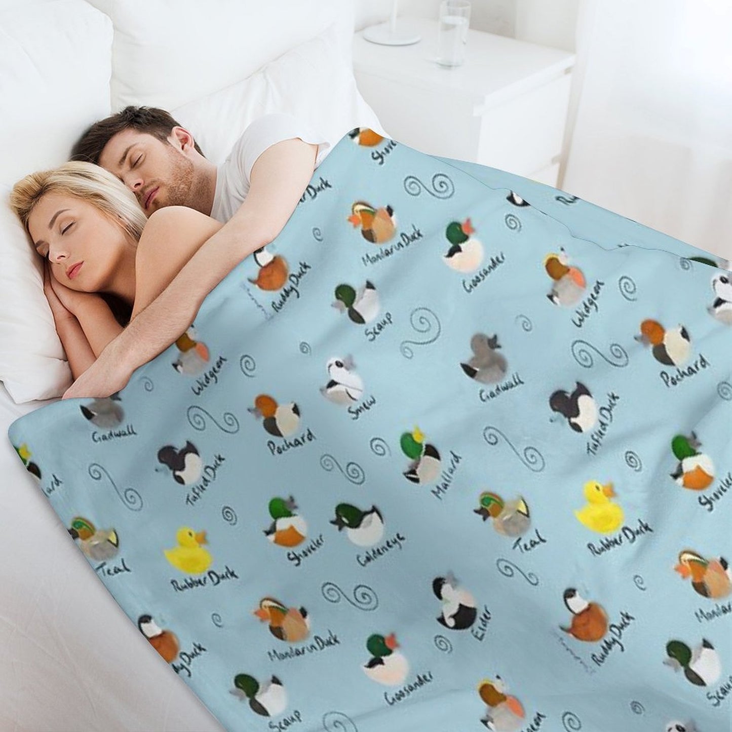 British Ducks Pattern Throw Blanket