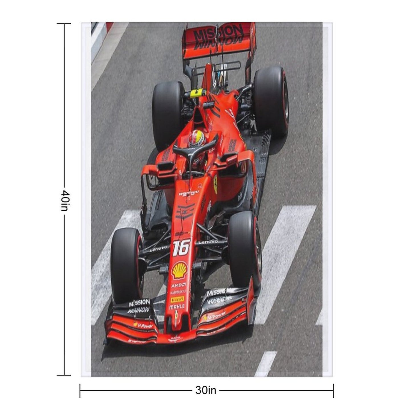 Sebastian Vettel Ferrari Formula 1 Throw Blanket