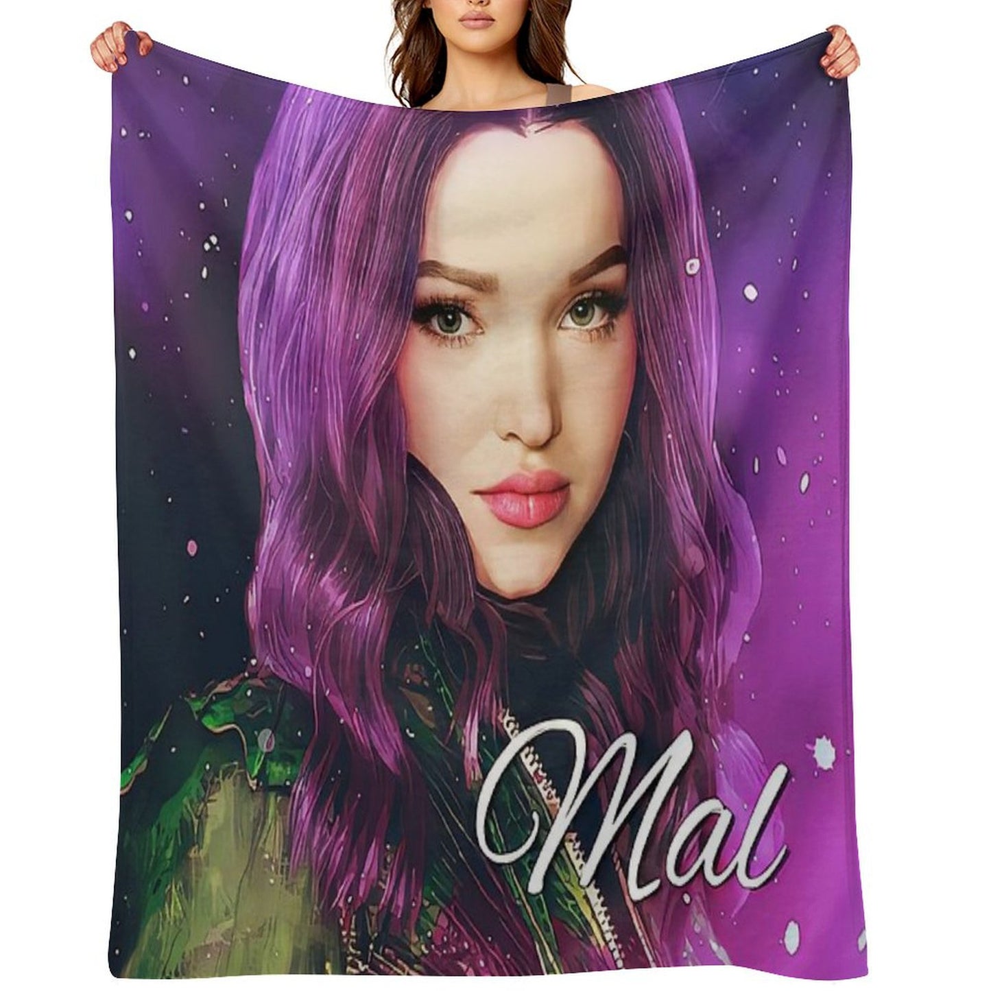 Mal Purple Pink Princess - Descendants 3 Throw Blanket
