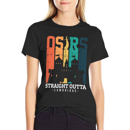 KP E-commerce Women&#39;s Straight Outta Lumbridge Gaming, Black, Small T-Shirt