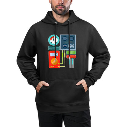Funny Robot Costume for Halloween Party Layering Staple Hoodie